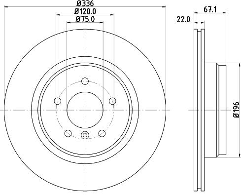 DON PCD11722 - Тормозной диск autospares.lv