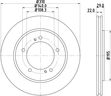 DON PCD18952 - Тормозной диск autospares.lv