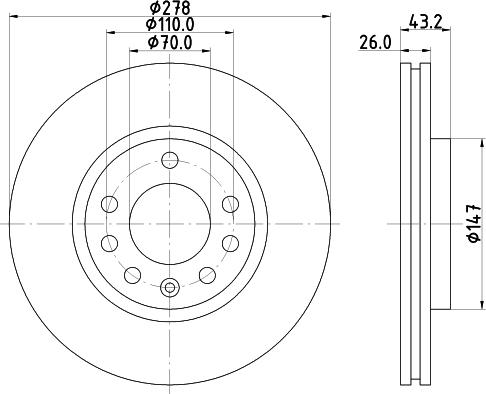 DON PCD18492 - Тормозной диск autospares.lv