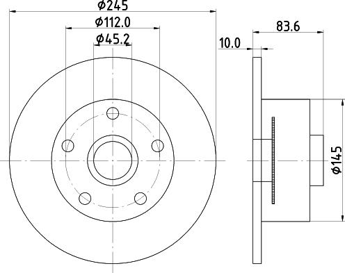 DON PCD18481 - Тормозной диск autospares.lv