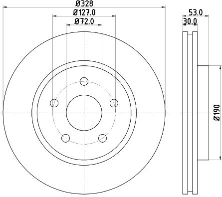 DON PCD18641 - Тормозной диск autospares.lv