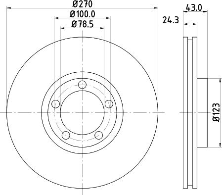 DON PCD18002 - Тормозной диск autospares.lv