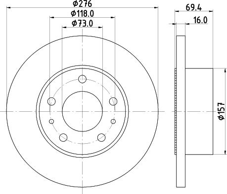 DON PCD18102 - Тормозной диск autospares.lv