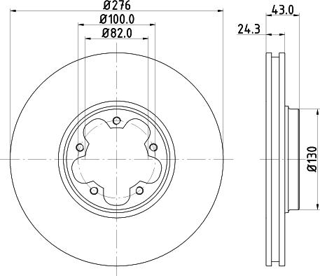 DON PCD18132 - Тормозной диск autospares.lv