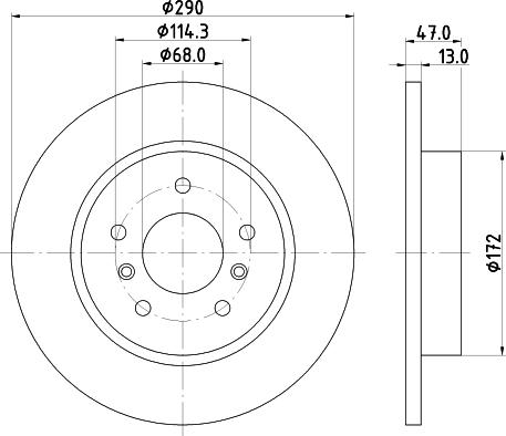 DON PCD18822 - Тормозной диск autospares.lv