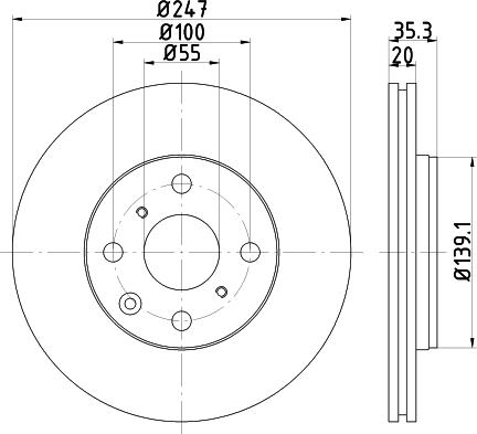 DON PCD18312 - Тормозной диск autospares.lv