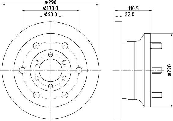 DON PCD18201 - Тормозной диск autospares.lv