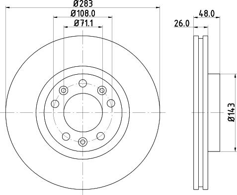 DON PCD13932 - Тормозной диск autospares.lv