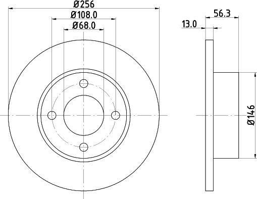 DON PCD13452 - Тормозной диск autospares.lv