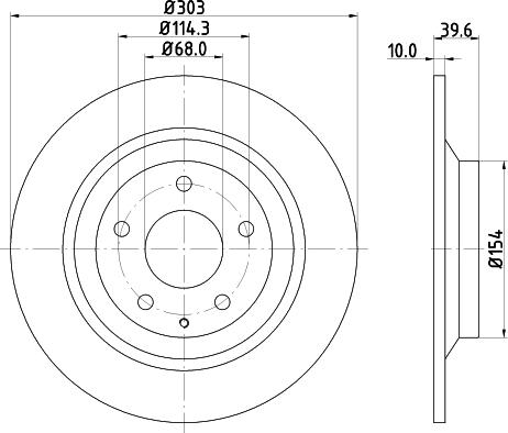 DON PCD13542 - Тормозной диск autospares.lv