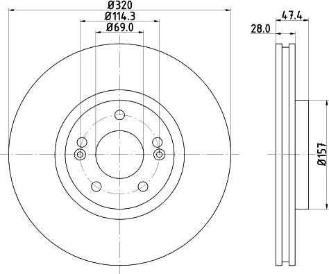 DON PCD13532 - Тормозной диск autospares.lv