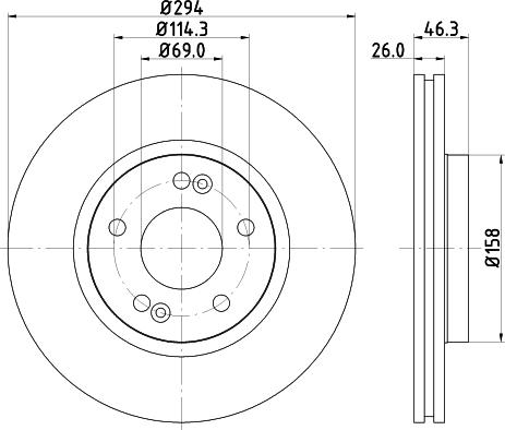 DON PCD13642 - Тормозной диск autospares.lv