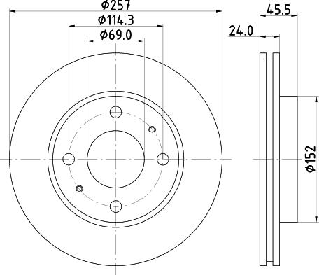 DON PCD13612 - Тормозной диск autospares.lv