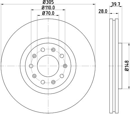 DON PCD13632 - Тормозной диск autospares.lv