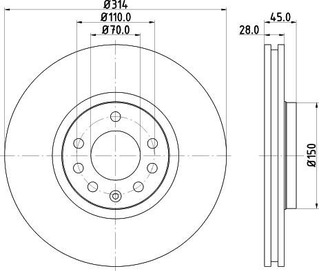 DON PCD13622 - Тормозной диск autospares.lv