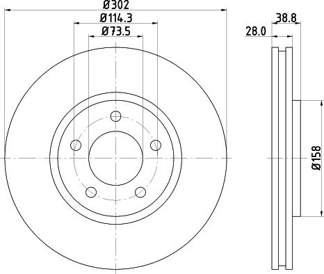 DON PCD13092 - Тормозной диск autospares.lv