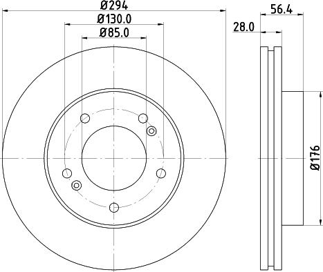 DON PCD13002 - Тормозной диск autospares.lv