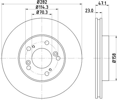 DON PCD13832 - Тормозной диск autospares.lv