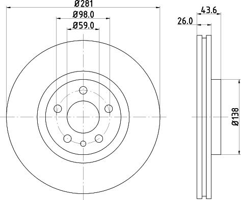 DON PCD13872 - Тормозной диск autospares.lv