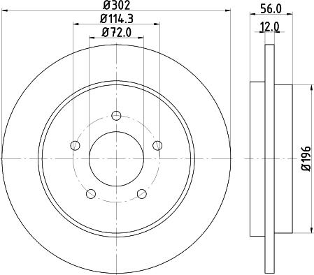 DON PCD13332 - Тормозной диск autospares.lv