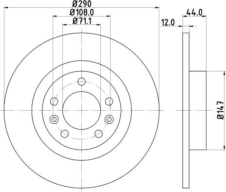 DON PCD13292 - Тормозной диск autospares.lv