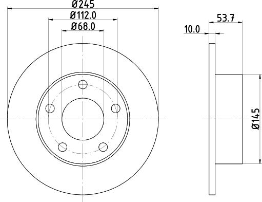 DON PCD13742 - Тормозной диск autospares.lv