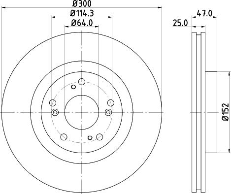 DON PCD13752 - Тормозной диск autospares.lv