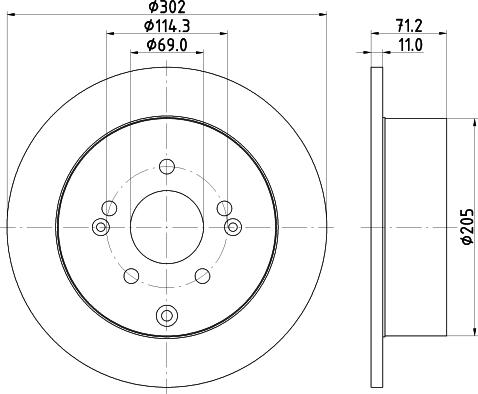 DON PCD13712 - Тормозной диск autospares.lv