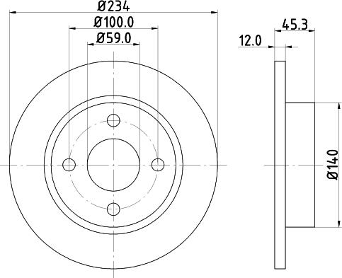 DON PCD13732 - Тормозной диск autospares.lv