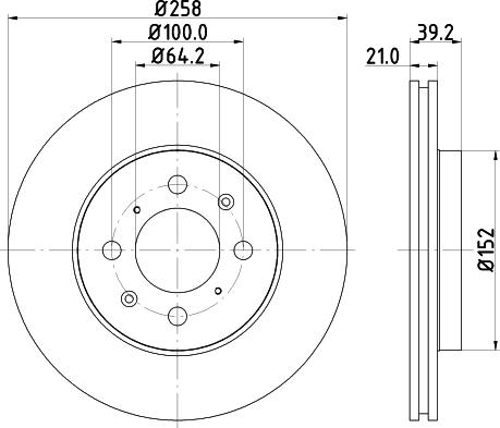 DON PCD12952 - Тормозной диск autospares.lv