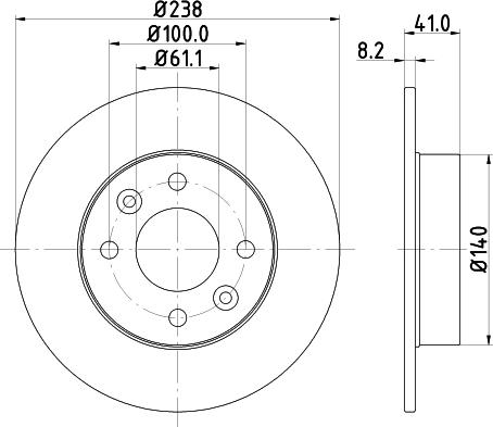 DON PCD12972 - Тормозной диск autospares.lv