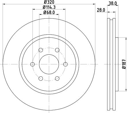 DON PCD12511 - Тормозной диск autospares.lv