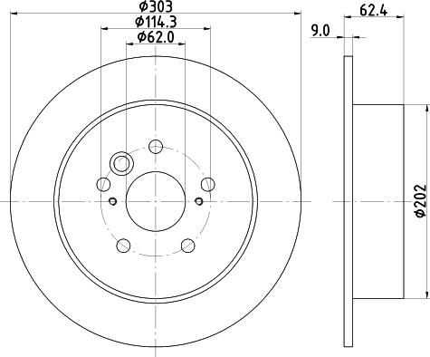 DON PCD12572 - Тормозной диск autospares.lv