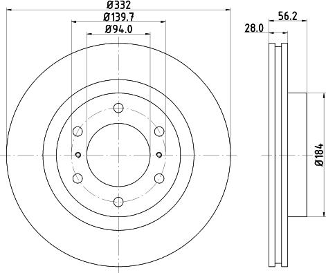 DON PCD12642 - Тормозной диск autospares.lv