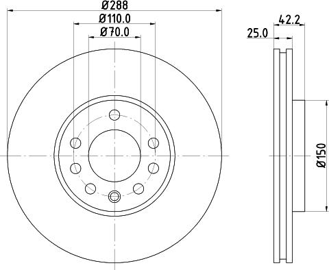 DON PCD12052 - Тормозной диск autospares.lv