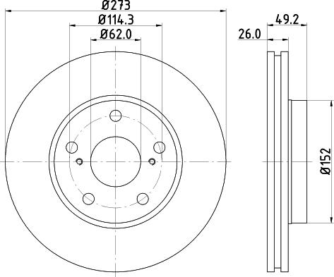 DON PCD12142 - Тормозной диск autospares.lv