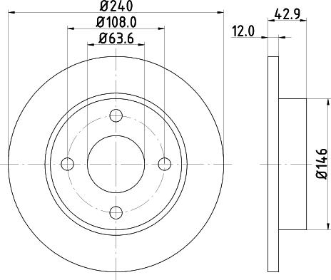 DON PCD12152 - Тормозной диск autospares.lv