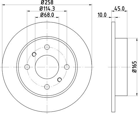 DON PCD12802 - Тормозной диск autospares.lv