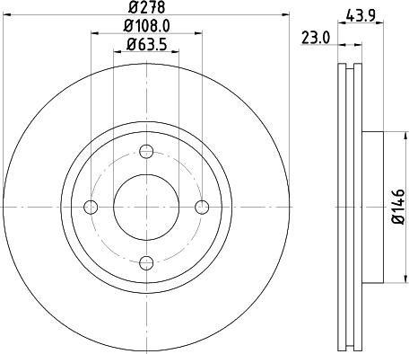 DON PCD12872 - Тормозной диск autospares.lv