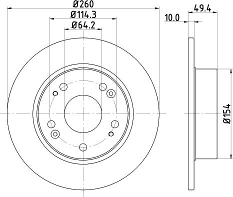 DON PCD12372 - Тормозной диск autospares.lv