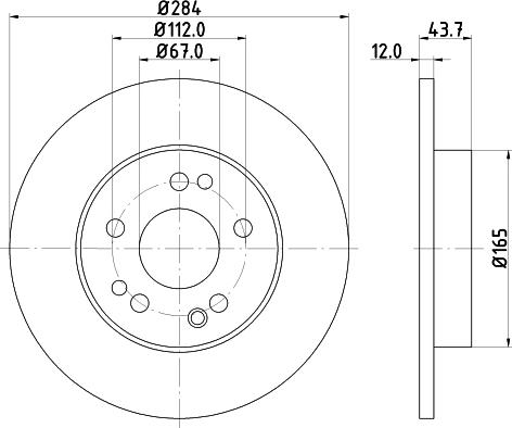 DON PCD12772 - Тормозной диск autospares.lv