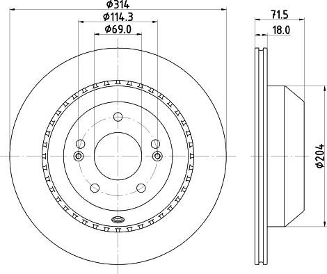 DON PCD17582 - Тормозной диск autospares.lv