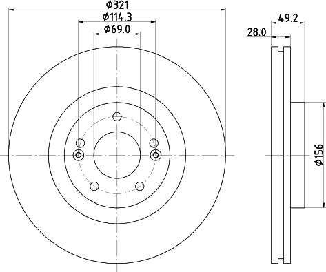 DON PCD17131 - Тормозной диск autospares.lv