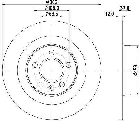 DON PCD17852 - Тормозной диск autospares.lv