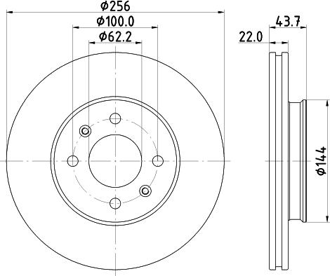 DON PCD17802 - Тормозной диск autospares.lv