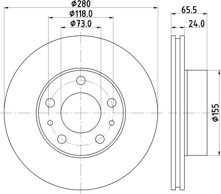 DON PCD17872 - Тормозной диск autospares.lv