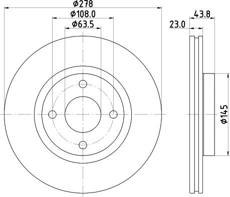 DON PCD17712 - Тормозной диск autospares.lv