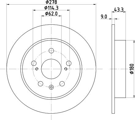 DON PCD20992 - Тормозной диск autospares.lv