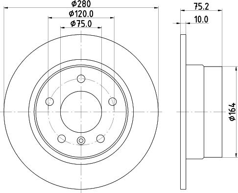 DON PCD20952 - Тормозной диск autospares.lv