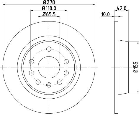 DON PCD20902 - Тормозной диск autospares.lv